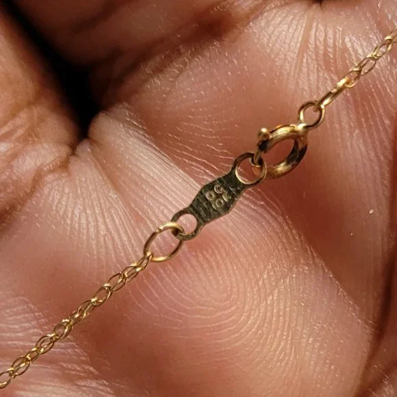 14k Gold Chinese Love Pendant on 10k Gold Chain